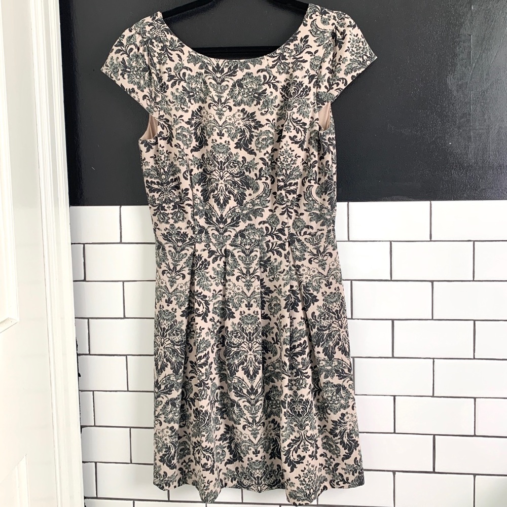 Patterned Tea Length Dress by Pink Martini